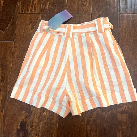 SHOW ME YOUR MUMU Kenny Scarf Top & Hadley Short Set Dreamsicle Stripes Size S - Picture 14 of 16